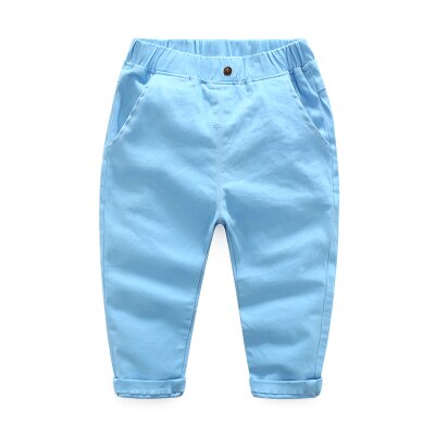 Kinderen Broek Kinderen Lente Herfst Katoenen Broek Kleding Voor Baby Jongens Broek Geweven Solid Casual Blauw Khaqi Groen: suozhi lightblue / 6