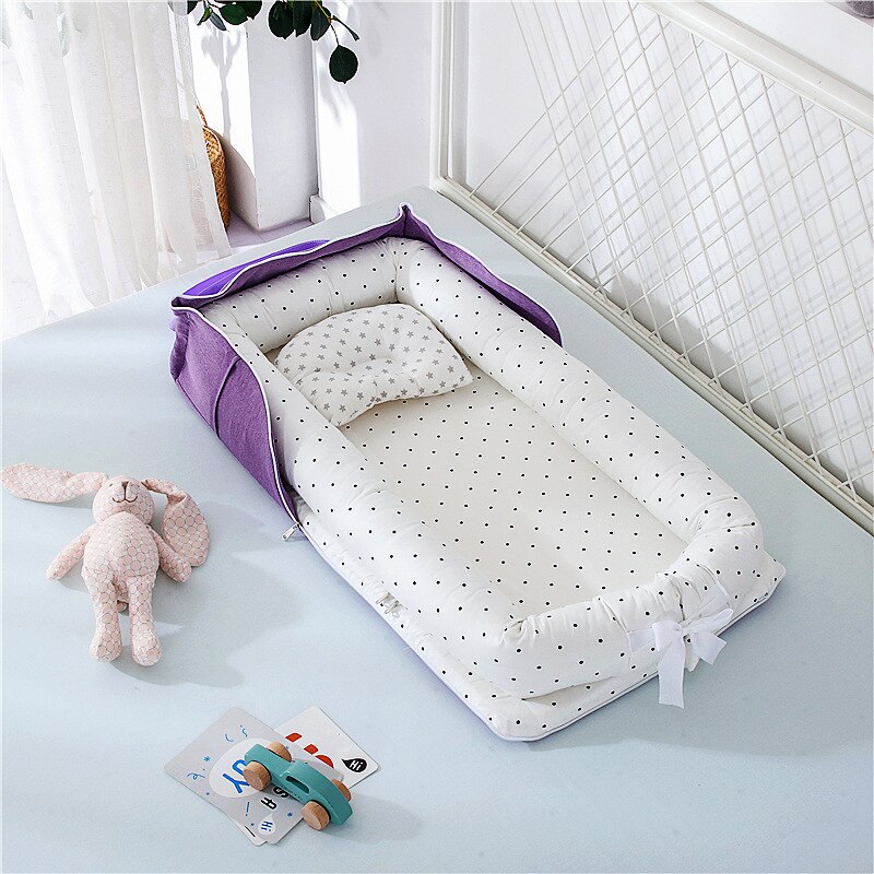 Portable Baby Bed For Boys Girls Travel Bed Infant Cotton Cradle Crib Baby Bassinet Multifunction Foldable Newborn Bed Babynest: A2