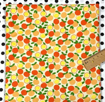 Tissu en sergé de coton 100% coton | Fruit frais de famille banane ananas pêche pastèque cerise Kiwi imprimé broderie pour décoration de maison: cherry