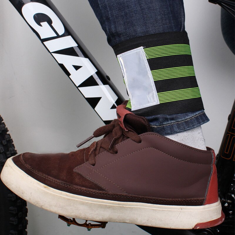 2Pcs/Pair Bike Bicycle Reflective Safe Leg Pants Clip Strap Beam Band Bottom Belt Easy Tie Fixed Trousers