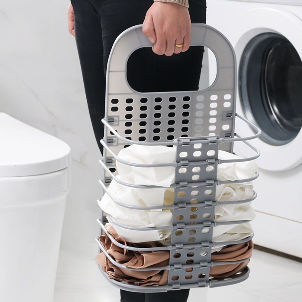 Dirty Clothes Basket Household Toy Storage Container Clothes Storage Buckets Foldable Wall Hanging Toilet Dirty Clothes Holders