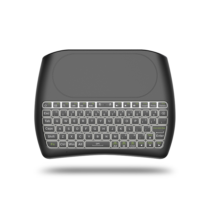 Minitoetsenbord met touchpad 79-toetsen 2.4G Draadloos Kleurrijke achtergrondverlichting Oplaadbaar toetsenbord Computer PC Laptop Draagbaar toetsenbord: Default Title