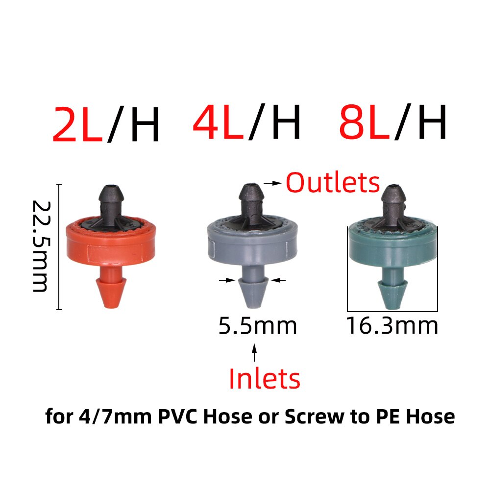 20X 2L/4L/8L Pressure Compensated Dripper Agricultural Garden Lawn Irrigation Watering Pressure Drip System Puncher