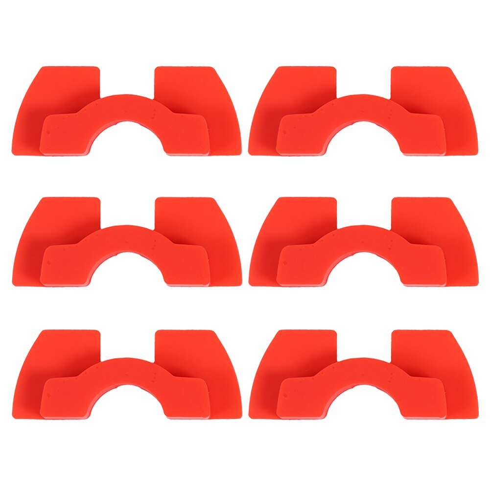 M365 Electric Scooter Shake Reducers Front Fork Vibration Shake Rubber Pad Pole Avoid Damping Folding Cushion Modified Accessory: 6pcs Red