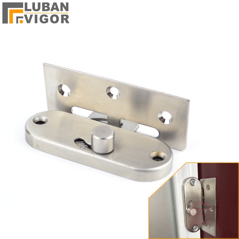 304 rvs schuifdeur haak lock, Voor aluminiumlegering Houten deuren, enkelzijdige lock, Oppervlak montage, Hardware Sloten