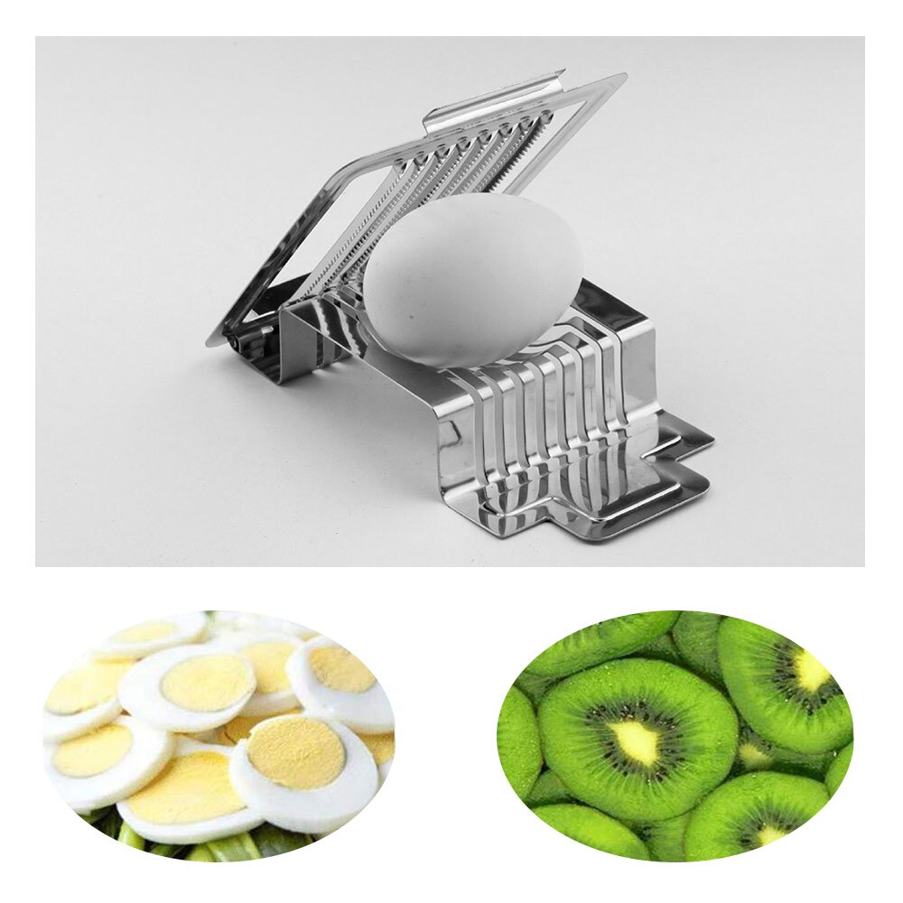 Cortador de huevos cocidos de acero inoxidable, cortador de sección, cortador de tomates y setas, accesorio de cocina
