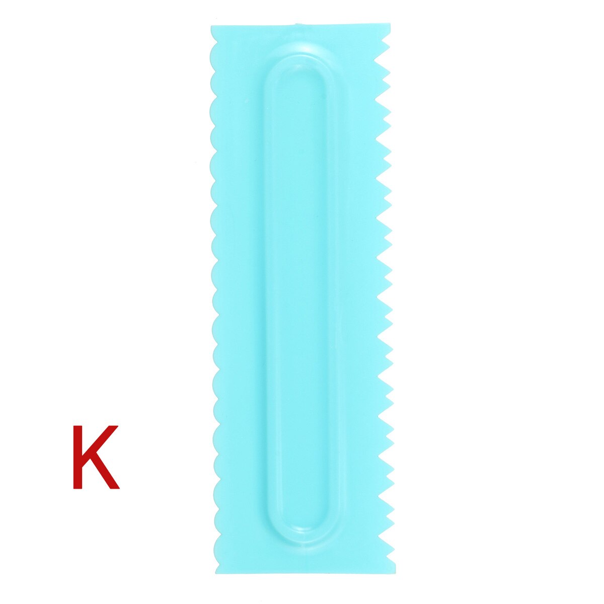 Cake Decorating Comb Cake Scraper Icing Smoother Plastic Confectionery Pastry Spatula Baking Tools for Cake Shop Home Bakeware: K