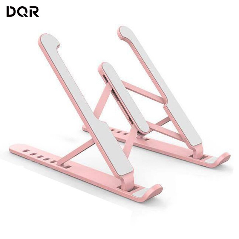 DQR Laptop Stand - Adjustable Aluminum Alloy - Portable Notebook Holder - 7-Speed Height - Foldable