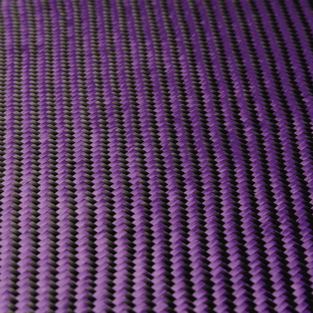 Carbon Aramid Fiber Hybrid Fabric Cloth 3K Carbon Fiber Aramid Fiber 190gsm 0.2mm Thickness: Purple 1 sqm