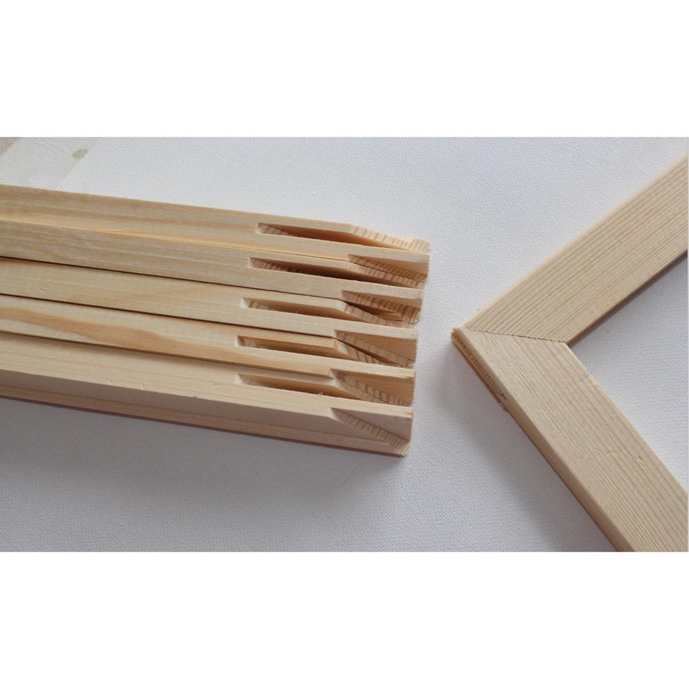 Natural Wood Frame For Canvas Oil Painting Factory Provide DIY Frame Wall Photo Inner Picture Frame marcos de fotos de pared 5FM