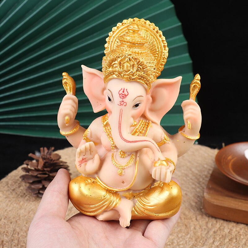 Guldherre ganesha buddha statue elefant gud skulpturer ganesh figurer