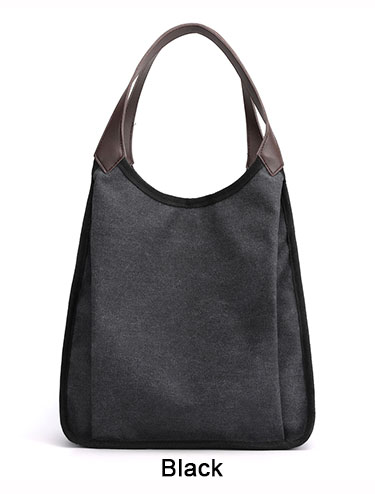 Canvas Tassen Voor Vrouwen Tote Handtassen Grote Dame Schoudertassen Grote Casual Vintage Crossbody Verpakking Canvas Messenger Bag Tote: Black