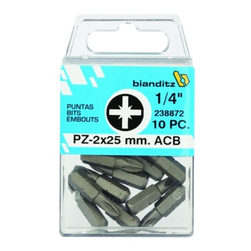 PUNTA ATORN PZ2 1/4""-25MM TITANIO BIANDITZ