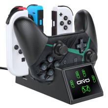 OIVO 5 in 1 for Joycon Charging Dock Stand for Nintend Switch Pro Controller Charger Charging Station with LED Indicators