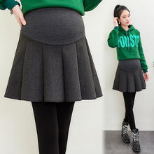 pregnancy skirts maternity high-waisted worsted skirt spring and autumn style mother winter wear pregnant women loose wear