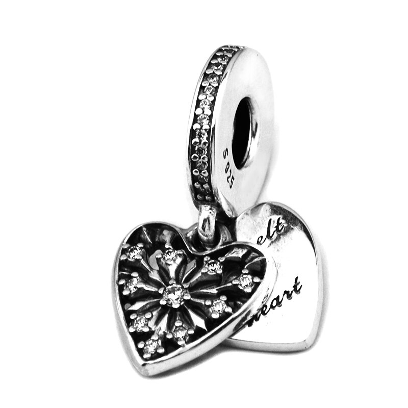 100% 925 Sterling Silver Classic Fairy Crystal Shoes Charm Pendant Bracelet DIY Accessories Pendant: 2163