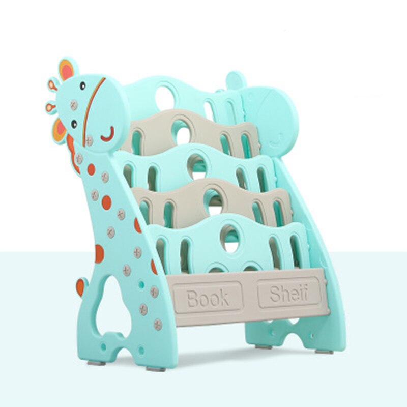 Children's Bookshelf on The Ground Simple Shelf Economic Student Bookcase Kindergarten Children's Picture Book Shelf Free shippi: Green