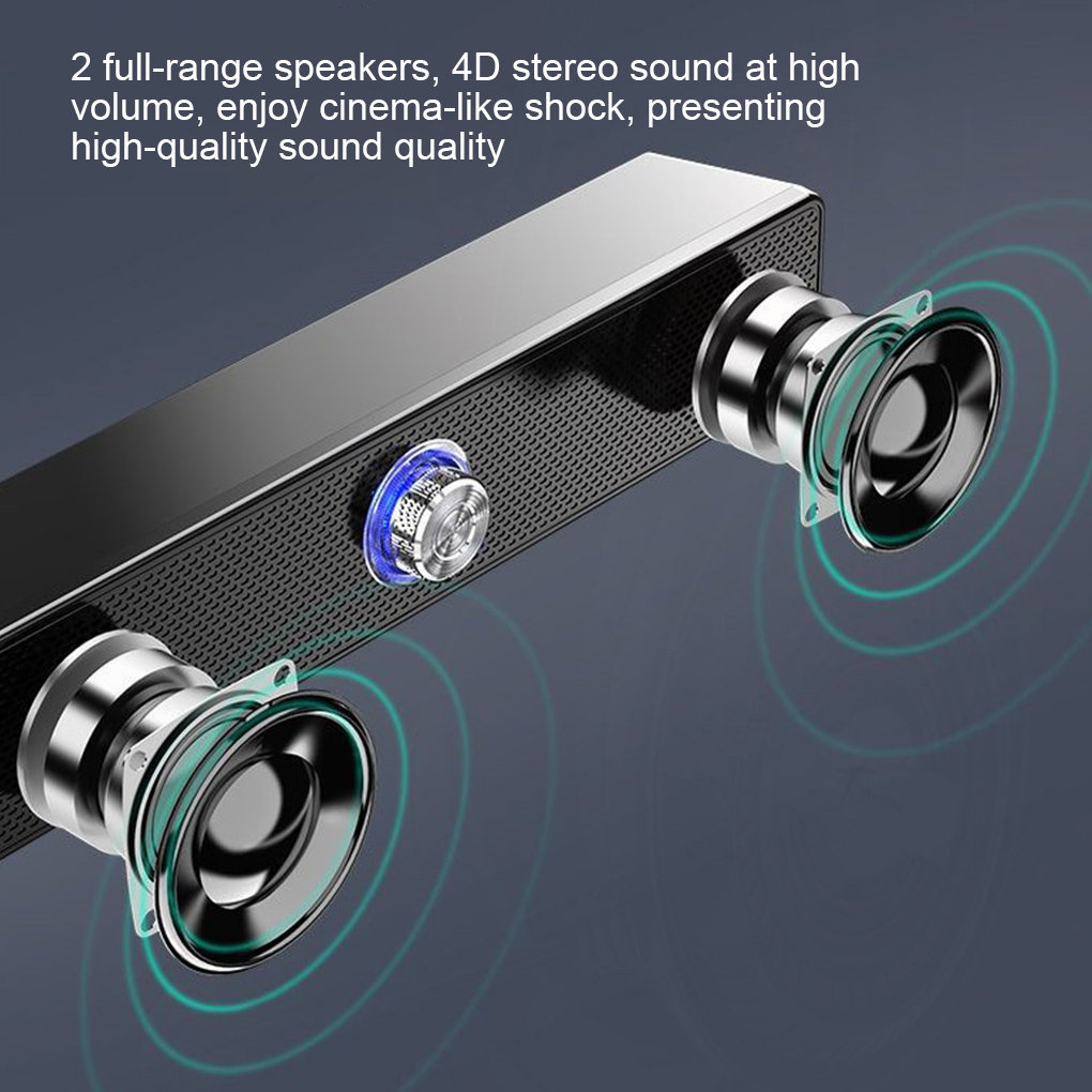 Home Theater TV Sound Bar Speaker Wired Wireless Bluetooth-compatible Surround Soundbar For PC TV Outdoor Speakers Remote