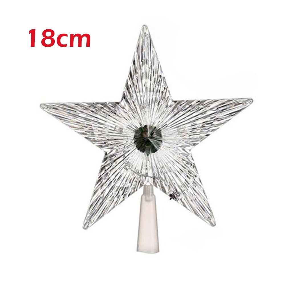 Tretopp ornamenter lysende lampe feiring hotell tretopp pentagram fasjonabel plast bryllup hjemmeinnredning tre topp stjerne: 18cm