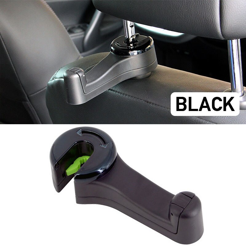 Gancho multifunción para reposacabezas de coche, gancho ajustable para asiento trasero de coche, bolso de mano, accesorios de soporte de tela, colgador trasero de asiento