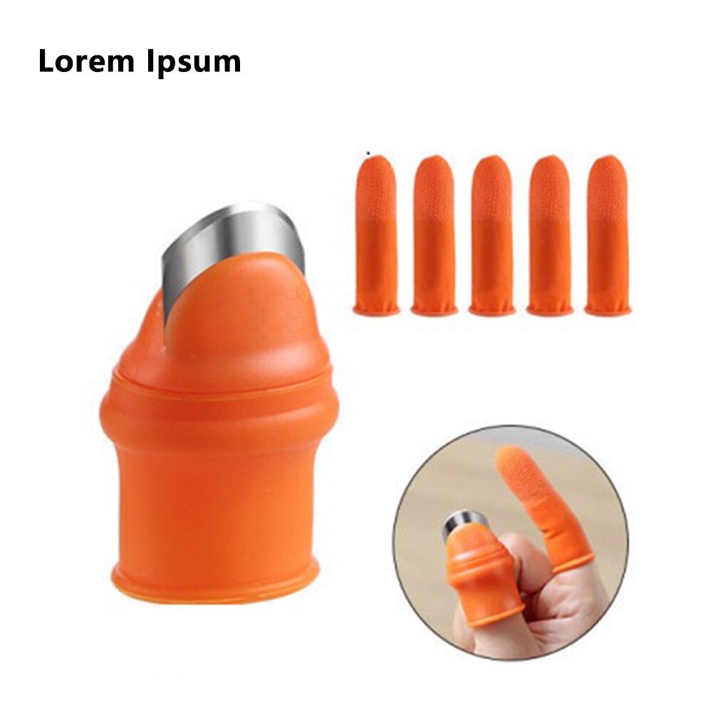 Vinger Mouw Duim Mes Groente Oogsten Mes Plant Blade Schaar Snijden Ringen Tuin Handschoenen Finger Protector: Licht Groen