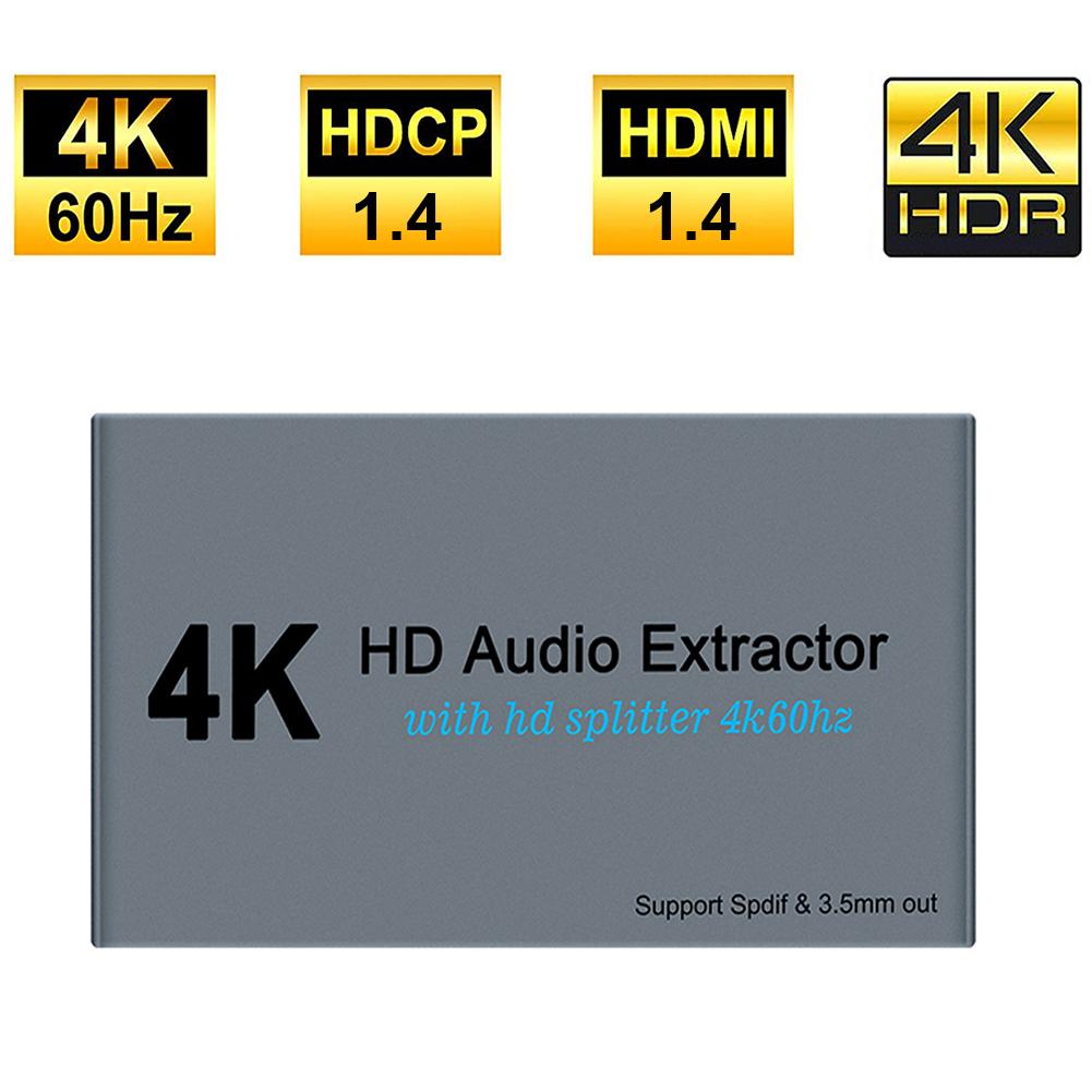 4K Hdmi Audio Extractor 5.1 Hdmi Audio Converter Splitter Hdmi Audio Extractor Adapter Hdmi Spdif Hdmi Switcher Voor PS4 laptop