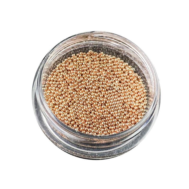0.8mm 3d Metal Micro Beads Stainless Steel Nails Art Caviar Beads For Nail Rose Gold Silver Nail Beads Decorations Studs