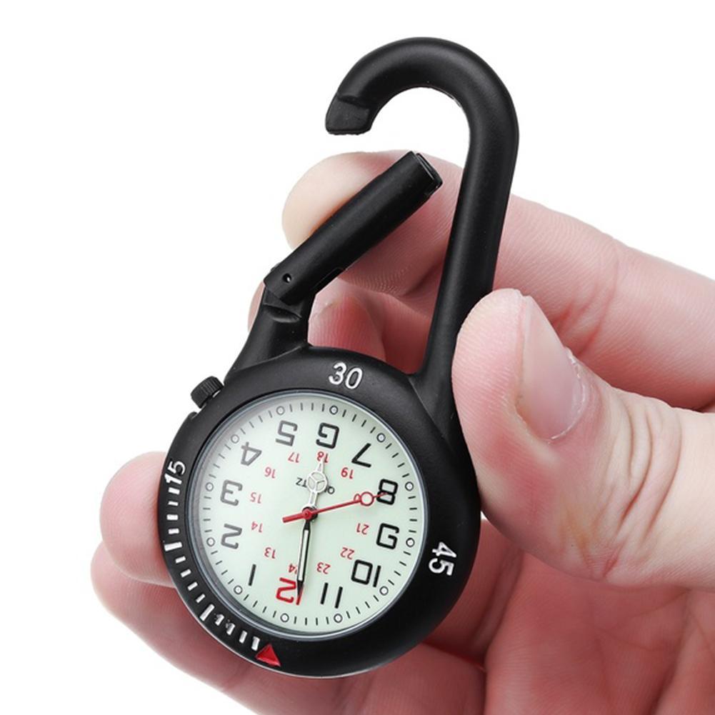 Jahrgang Uhr Karabiner Kompass Leuchtenden Multifunktions Sport Clip Korkenzieher Rucksack Tasche Medizinische Charme Uhren L4P5