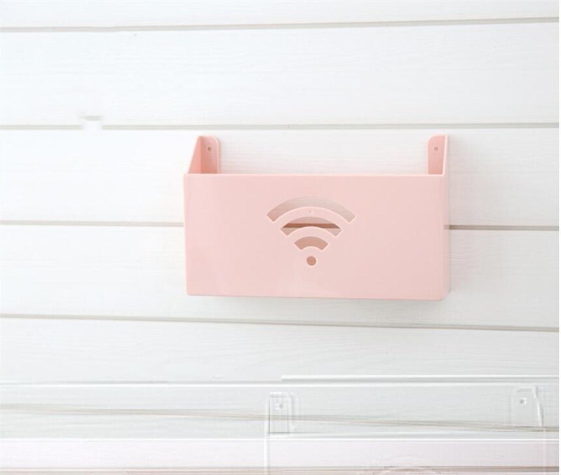 Caja de almacenamiento para enrutador colgante de pared, soporte de caja de estantería Wifi, organizador de almacenamiento de Cable de soporte de placa de enchufe montado en la pared