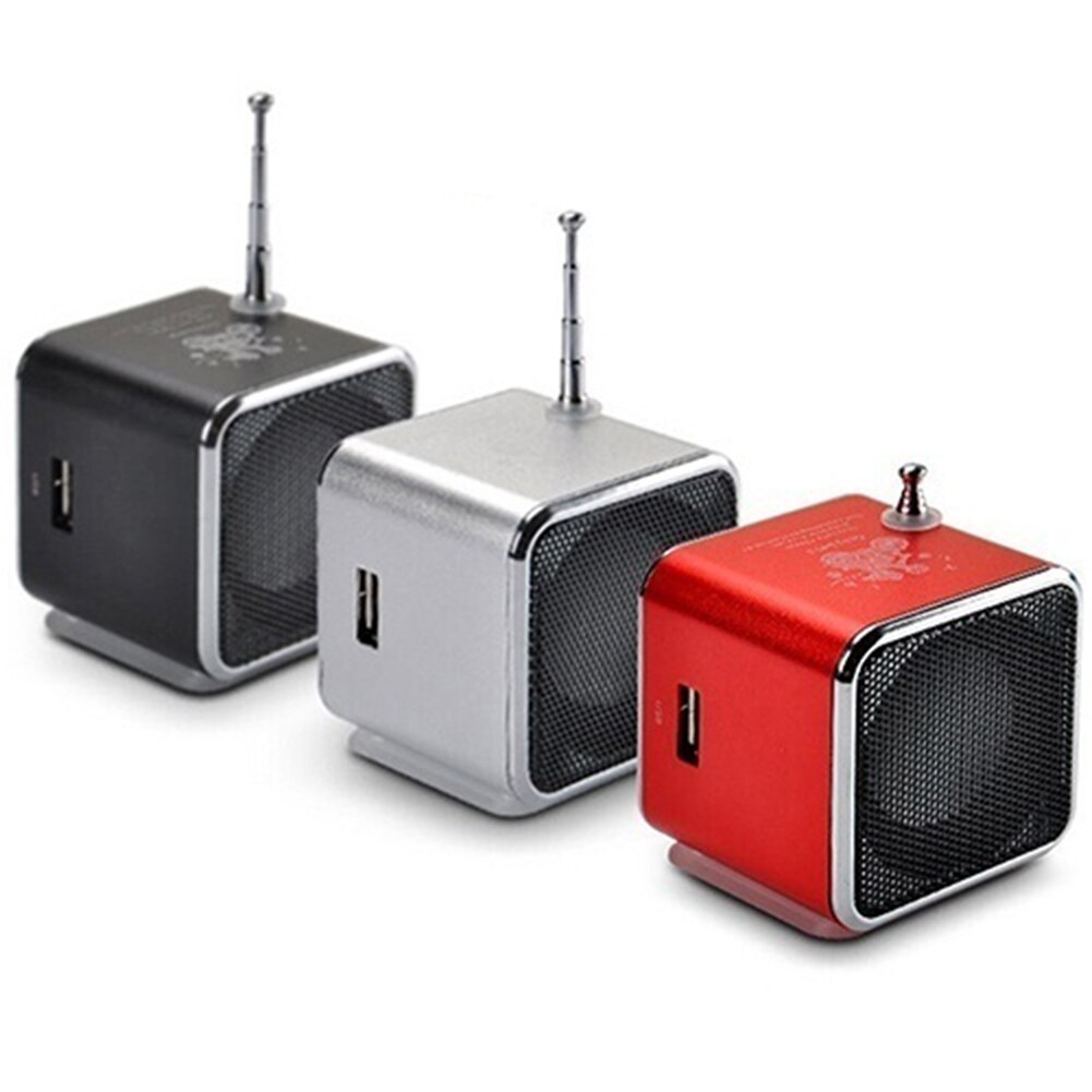 TDV26 Mini Subwoofer Stereo Lautsprecher TF Karte FM Radio Musik-Spieler mit Antenne