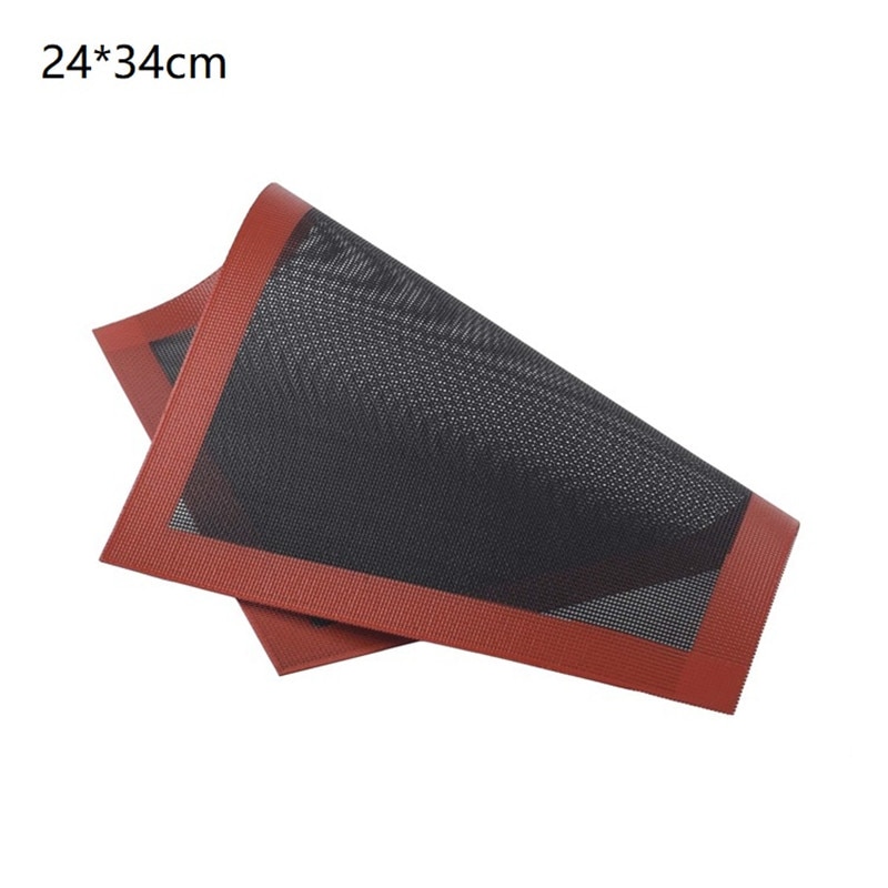 30 × 40Cm Geperforeerde Siliconen Bakken Mat Non-stick Bakken Oven Sheet Liner Voor Cookie/Brood/bitterkoekje/Koekjes: 24x34cm