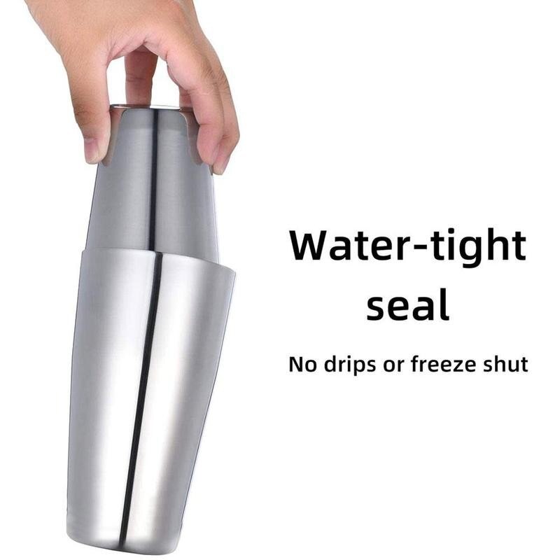 2Pcs/Set Stainless Steel Boston Shaker 750/500ml Cocktail Bar Tool Boston Accessories Bartender Shaker Shaker Cocktail G6I7