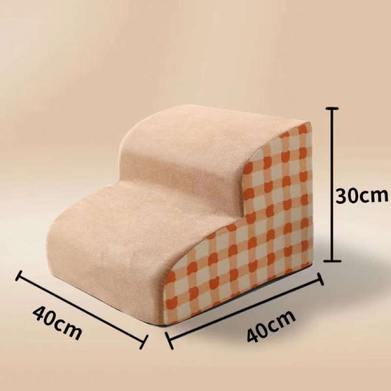 Rampa de segurança para animais de estimação com 1-3 degraus para cães, gatos e ursos de pelúcia, escadas laváveis para sofá-cama, fácil de montar, escada pequena: Branco