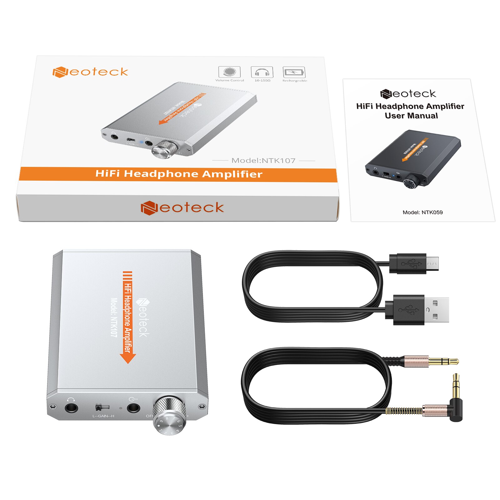 ESYNiC amplificatore per cuffie HiFi 16-150mu portatile con Jack AUX da 3.5mm interruttore di guadagno amplificatore di potenza per auricolari per telefono cellulare MP3/4