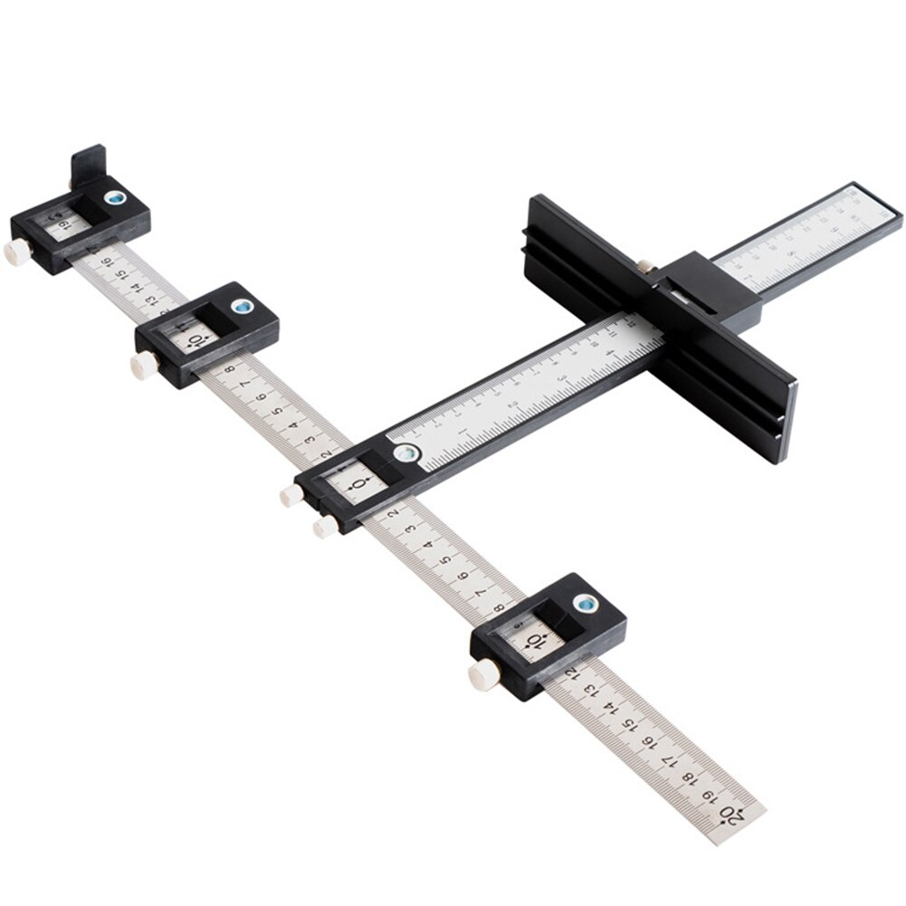 Drill Locator Drill Guide Hole Punch Jig Tool Carpentry Tools Sleeve Cabinet Center Hole Punch Locator Drilling Woodworking Tool: Black