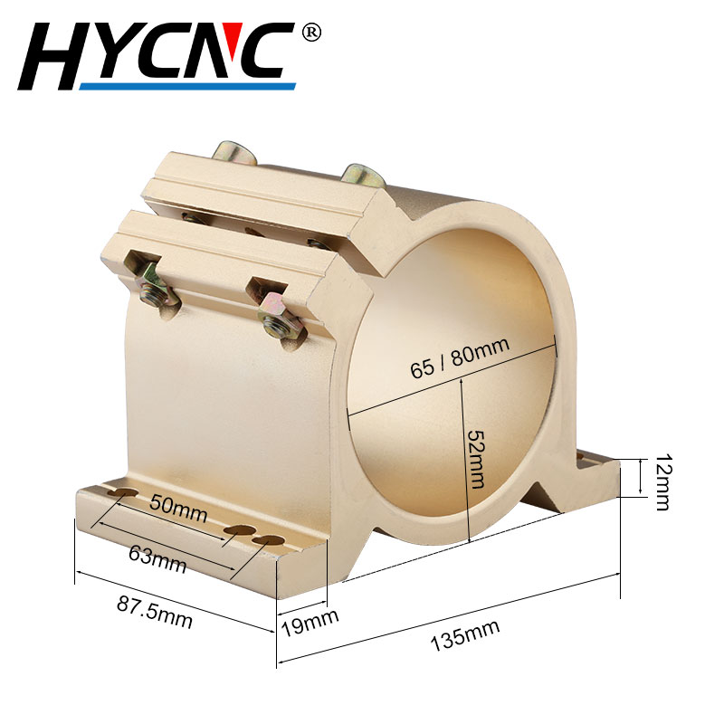 CNC Spindel Befestigung 65mm/80mm Montage Halterung Falsche Nacken Halterung Für 0,8 kw 1,5 kw 2,2 kw gravur Und Fräser Energie Werkzeug