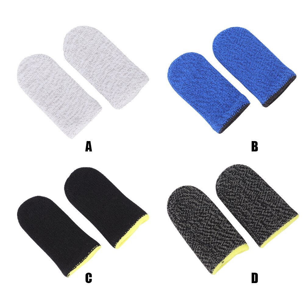 2/1pairs Breathable Game Controller Finger Cover Proof Non-Scratch Sensitive Tablet Screen Touch Gloves Thumb Sleeves for PUBG