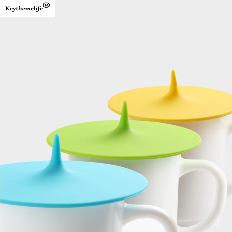 1pc silikon lekkasjesikker lufttett forseglet koppdeksel i glass kaffekrus sugeforsegling lokk hette deksel godteri farge b
