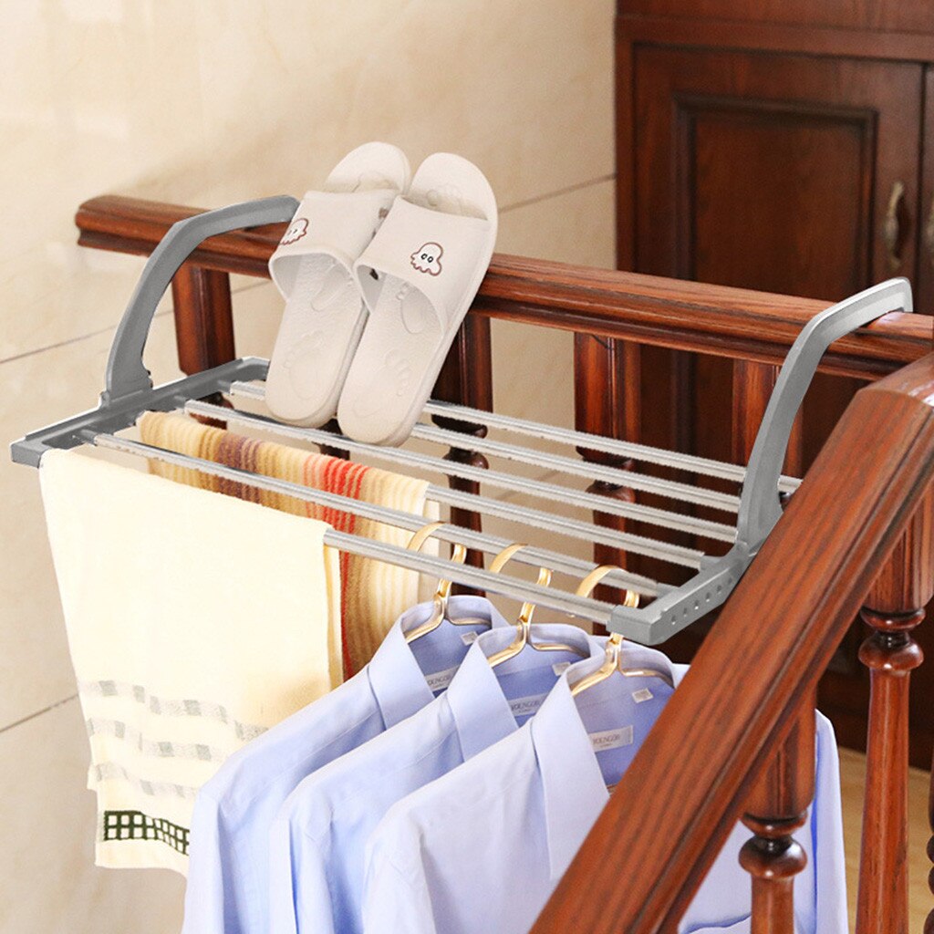 Foldable Clothes Hanger Clothes Drying Rack Multifunction Storage Holder hanging Laundry Drying Rack for clothing and towel