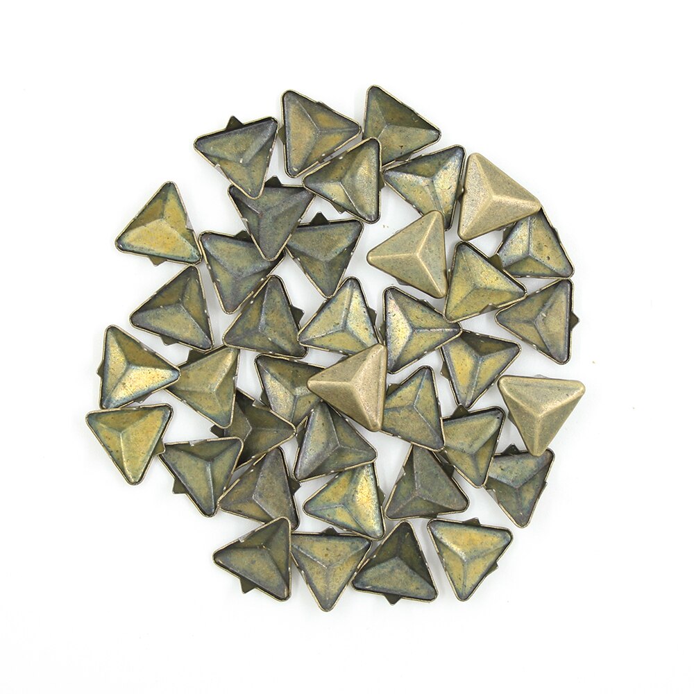 100Pcs Metal Rivets Bronze Three Claws Spikes For Punk Leather Spikes Studs Nailheads Rivets For Shoes Clothes Bag Belt