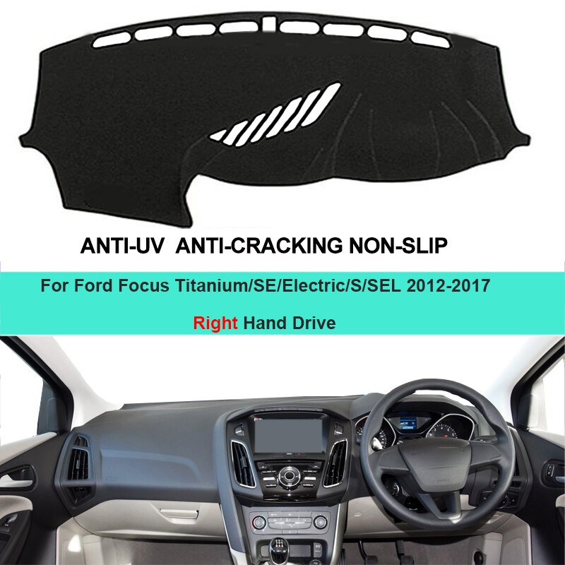 Cubierta de salpicadero interior de coche, alfombra, capa, almohadilla, para Ford Focus Titanium SE Electric S SEL , , , , , , 2 capas