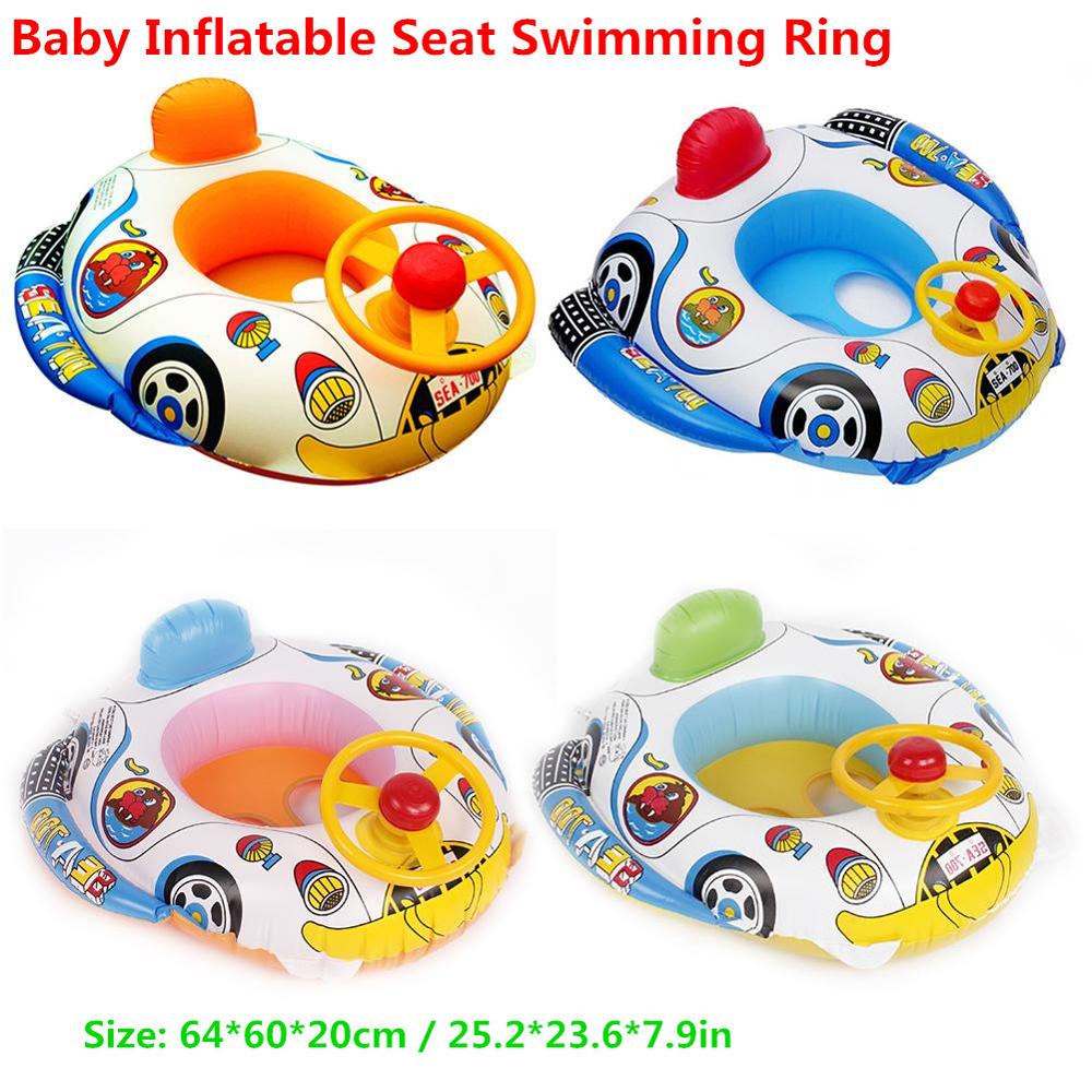 1pc børn svømning ring baby svømning ring pool sæde toddler float ring hjælp træner flyde vand til børn tegneserie design