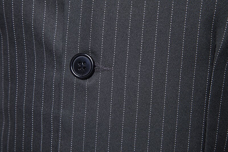 Stripet vest for herre gilet homme klassisk v-hals enkeltspent herre dressvest fritidsfirma bryllup herrevester vester