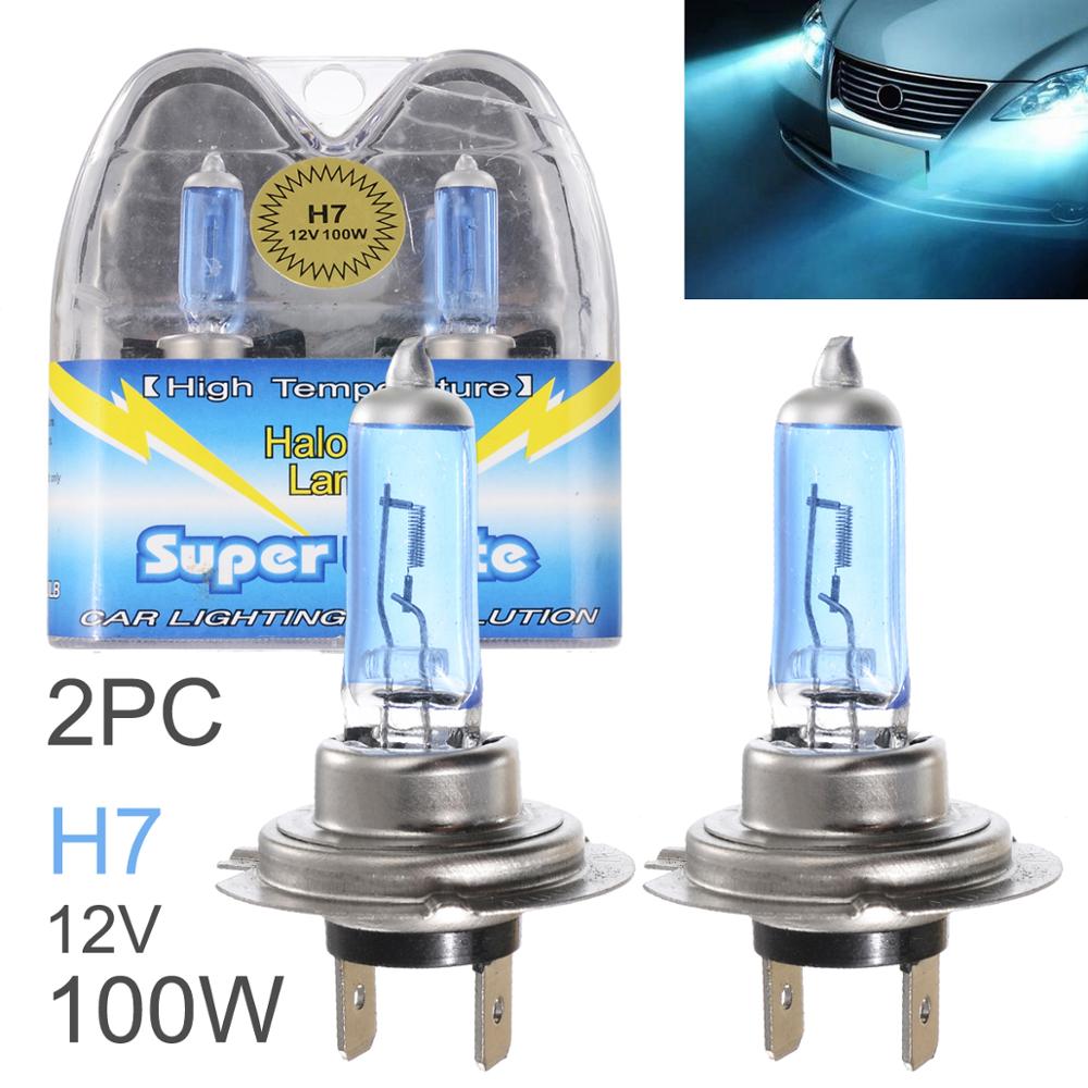 2 Stks/partij H4 H7 100W Wit Licht Super Heldere Auto Hod Xenon Halogeen Lamp Auto Koplamp Head Light fog Lamp