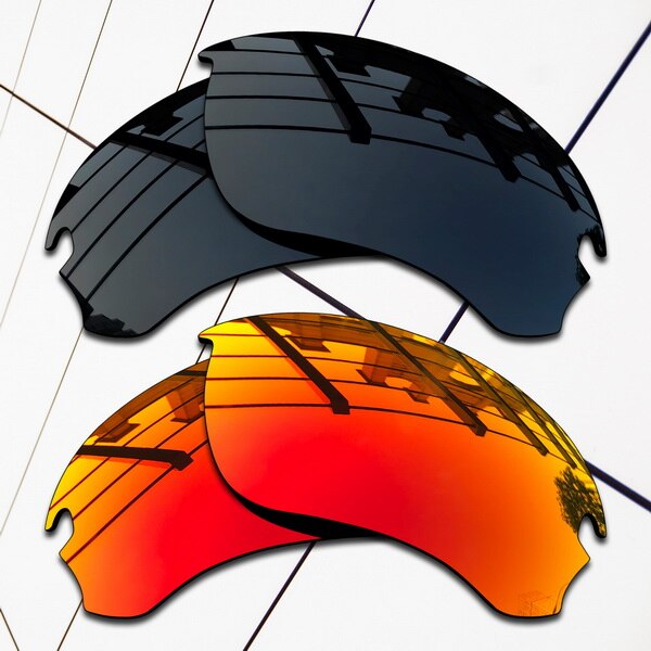 EOS Polarisierte Ersatz Linsen für Oakley Flak Entwurf Sonnenbrille-Sorten Farben: Black and Fire Red