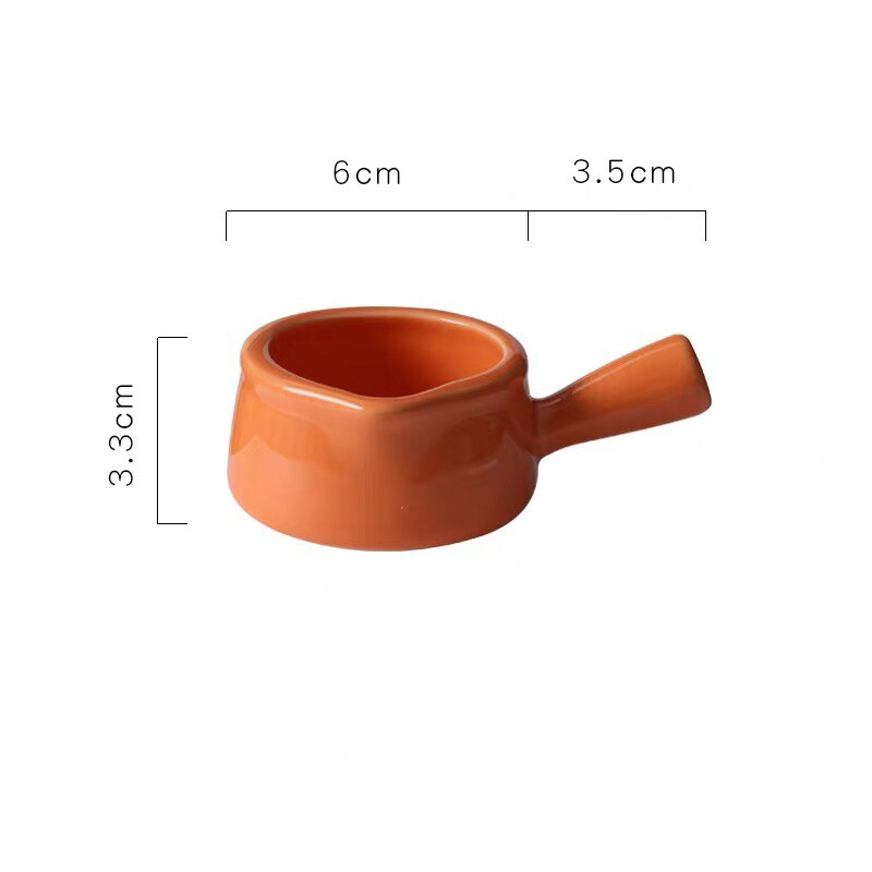 Japanische Keramik Hand bemalt Sauce Milch Krug Kaffee Container Tragbare Milch Topf mit Griff Küche Kochen Suppe Topf Geschirr: 50ml orange