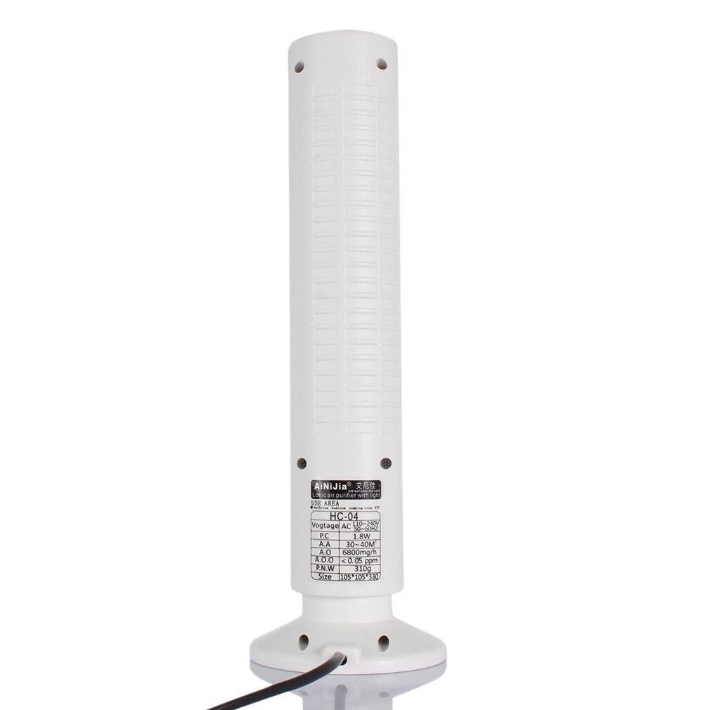 Portable Air Purifier Fresh Air Negative Ion Anion Dust Home Office Room PM2.5 Purify Cleaner Oxygen Bar Ionizer