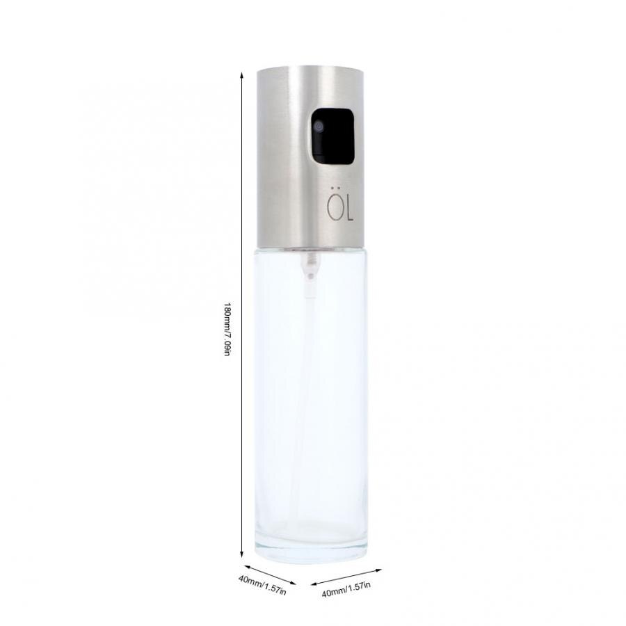 Husholdning 100ml olje spray dispenser rustfritt stål spray flaske olje dispenser krydder kjele olje spray flaske kjøkken verktøy