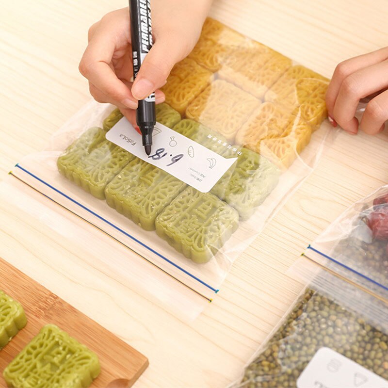 Reusable Vegetable Fruit Fresh Keeping Bag Freezing Food Saran Wrap Double Zipper Seal Snack Storage Bag Kitchen Organizer Goods