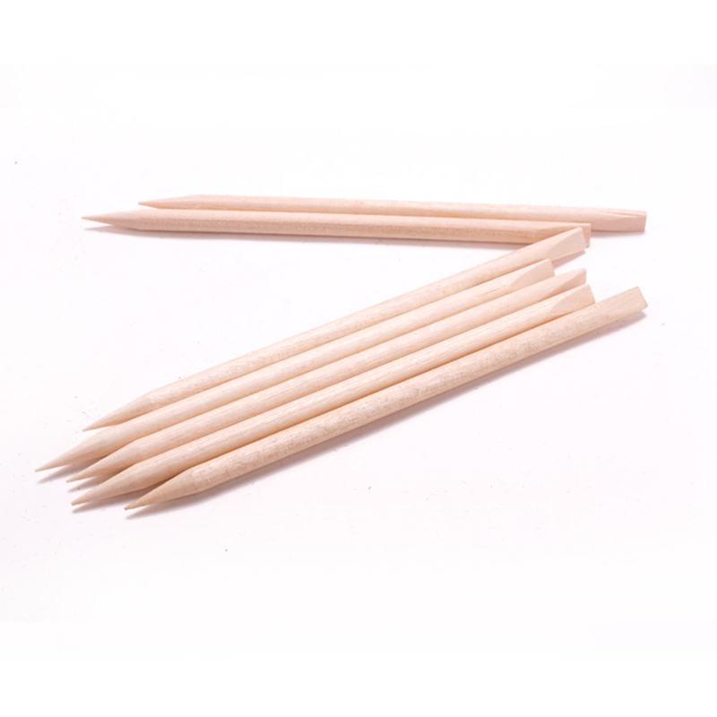 Nail Wooden Cuticle Pusher Set Double-ends Orange Wood Sticks Cuticle Removal Nail Art Sticks Exfoliating Pedicure Manicure Tool